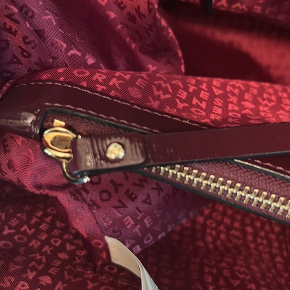 Kate Spade ♠️ New York, Bixby Place Mulled Wine Leather Elena Satchel - Picture 13 of 13